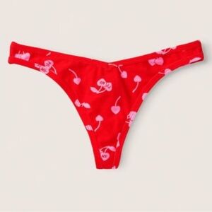 PINK Victoria's Secret Red Cherry Print Panties